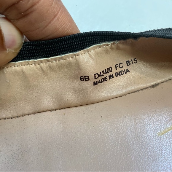 COLE HAAN Black/Brown Reptile Leather Ballet Flats Size 6 - Picture 6 of 6